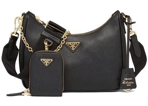 prada black handbags|Prada handbag black price.